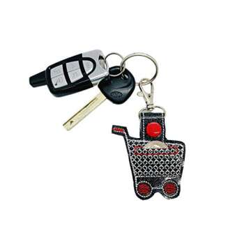 Quarter Keeper Key Fob Keychain - Convenient Change Holder
