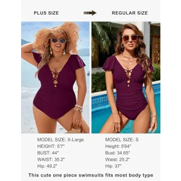 Stylish Plus Size One Piece Swimsuit for Women
