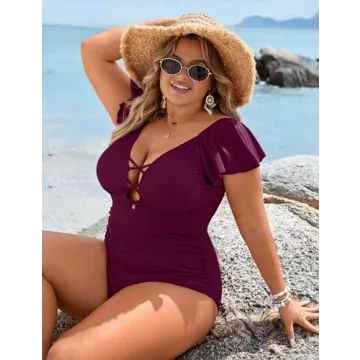 Stylish Plus Size One Piece Swimsuit for Women