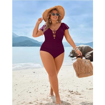 Stylish Plus Size One Piece Swimsuit for Women