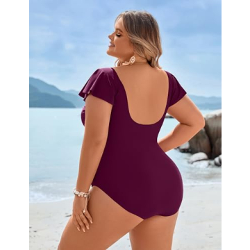 Stylish Plus Size One Piece Swimsuit for Women