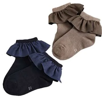 Colorful Baby Socks with Princess Ruffles for Girls