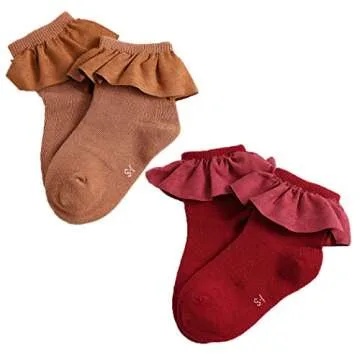 Colorful Baby Socks with Princess Ruffles for Girls