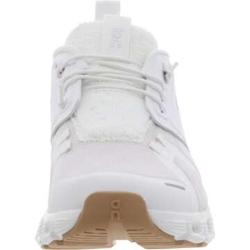 On Women's Cloud 5 Terry Sneakers, White/Almond, 9 Medium US
