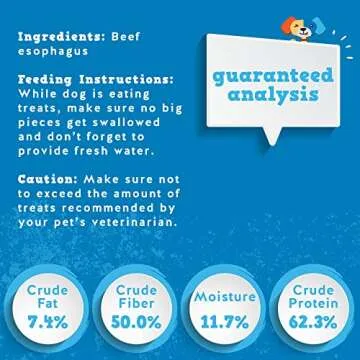 Jack&Pup 12" Beef Trachea Chews | All-Natural Dog Treats 6 Pack