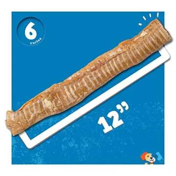 Jack&Pup 12" Beef Trachea Chews | All-Natural Dog Treats 6 Pack