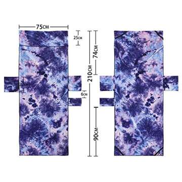 Soft Beach Chair Cover, Chaise Lounge Cover for Pool, Sun Lounger, Hotel, Vacation with Storage Pockets, Easy to Carry, No Sliding, Quick Drying, Purple…