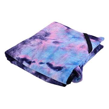 Soft Beach Chair Cover, Chaise Lounge Cover for Pool, Sun Lounger, Hotel, Vacation with Storage Pockets, Easy to Carry, No Sliding, Quick Drying, Purple…