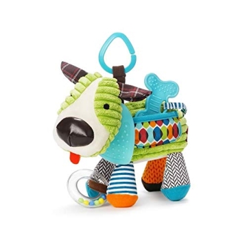 Skip Hop Bandana Buddies Baby Activity and Teething Toy with Multi-Sensory Rattle and Textures, Pupp...