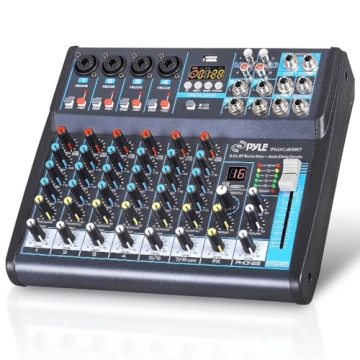 Pyle 8 Channel Audio Mixer with Bluetooth & USB