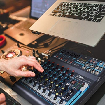 Pyle 8 Channel Audio Mixer with Bluetooth & USB