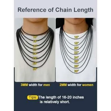 Leather Necklace Cord - Waterproof & Stylish 16-Inch Chain