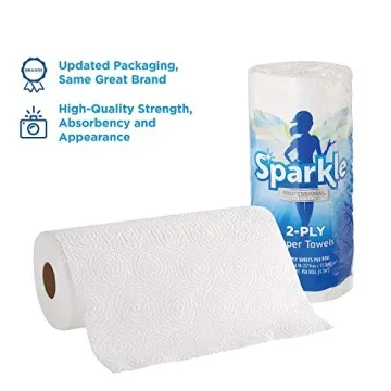 Sparkle Professional 2-Ply Kitchen Towels 30 Rolls High Absorbency