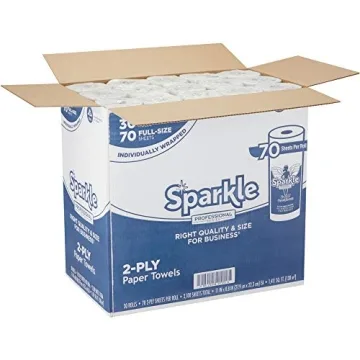Sparkle Professional 2-Ply Kitchen Towels 30 Rolls High Absorbency