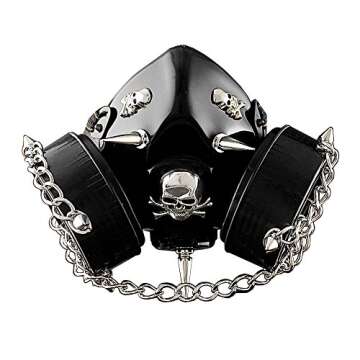 punkman2000 SteamPunk Chain Spike Vintage Cosplay Masuqes Gas Mask Respirator M2