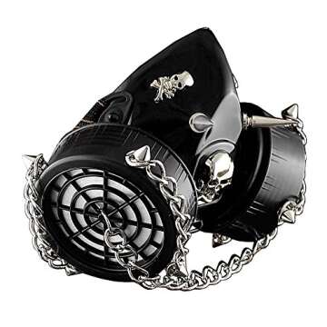 punkman2000 SteamPunk Chain Spike Vintage Cosplay Masuqes Gas Mask Respirator M2