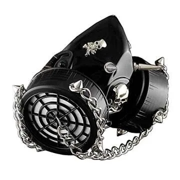 punkman2000 SteamPunk Chain Spike Vintage Cosplay Masuqes Gas Mask Respirator M2