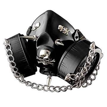 punkman2000 SteamPunk Chain Spike Vintage Cosplay Masuqes Gas Mask Respirator M2