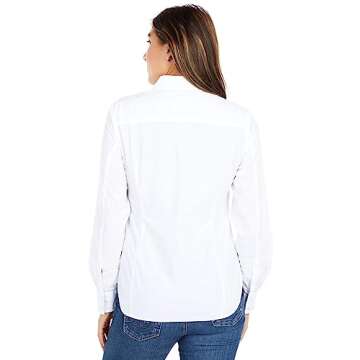 Tommy Hilfiger Solid Roll Tab Bright White LG (US 12-14)