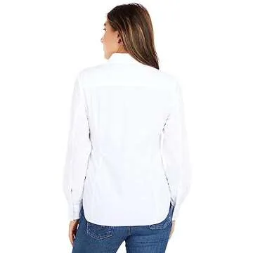 Tommy Hilfiger Solid Roll Tab Bright White LG (US 12-14)