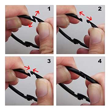 24 Pack Shower Curtain Rings, Rustproof Decorative Metal Round Shower Curtain Hooks for Bathroom Shower Rod (Black)