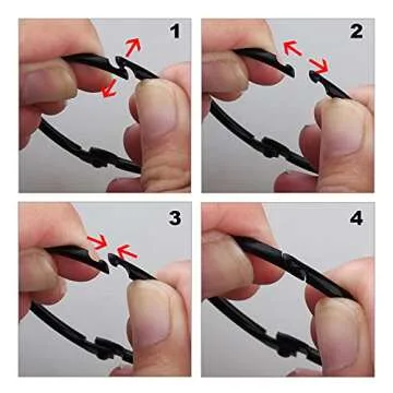 24 Pack Shower Curtain Rings, Rustproof Decorative Metal Round Shower Curtain Hooks for Bathroom Shower Rod (Black)