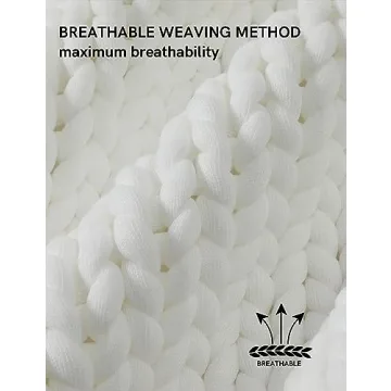 YnM Chunky Throw Blanket Hand Knitted Breathable Home Decor