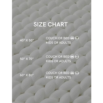 YnM Chunky Throw Blanket Hand Knitted Breathable Home Decor