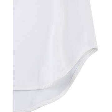 Timeson Blouses for Women: White Tunics Tops for Women - Short Sleeve Blouse Casual Business Attire Work Clothes Chiffon - Summer Tops for Office Women's V Neck Dress Shirts