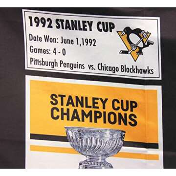 XiaKoMan 5 in 1 'Pittsburgh 'Penguins Stanley Cup 5 time Championship Banner Champions Flag 3 x 5 Gifts for Youth Kids Mens Women