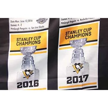XiaKoMan 5 in 1 'Pittsburgh 'Penguins Stanley Cup 5 time Championship Banner Champions Flag 3 x 5 Gifts for Youth Kids Mens Women