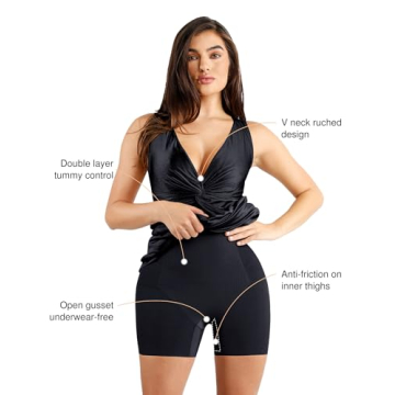 Popilush Shapewear Dress Black - Elegant Bodycon Style