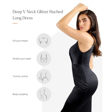 Popilush Shapewear Dress Black - Elegant Bodycon Style
