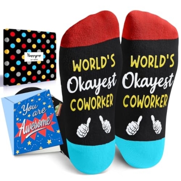 Funny HAPPYPOP Coworker Gifts Ideas Socks - Great Office Gifts