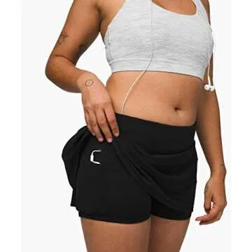 lululemon Pace Rival Skirt Regular 13" (Color 000, 8)