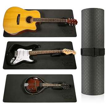 Hricane Guitar Work Mat Kit+Two Heights Guitar Neck Support Rest+Guitar String Winder and Cutter Too...