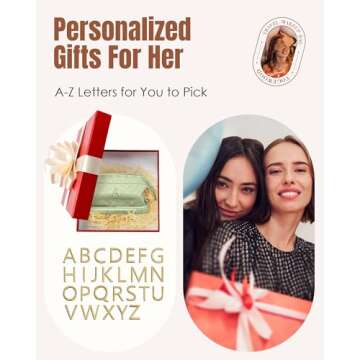 Vogewood Friend Gifts, Initial Large Makeup Bag, Double Layer Cosmetic Bag with Makeup Brush Organizer, Waterproof, Large Capacity PU Leather Travel Toiletry Bag, Christmas Gifts for Teen Girls