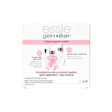 essie gel couture long-lasting mani kit, vegan, pink, top coat, Inside Scoop Kit, 1 kit