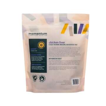 Momentum Carnivore Nutrition Freeze-Dried Chicken Liver Treats for Dogs & Cats – High-Protein, Gra...