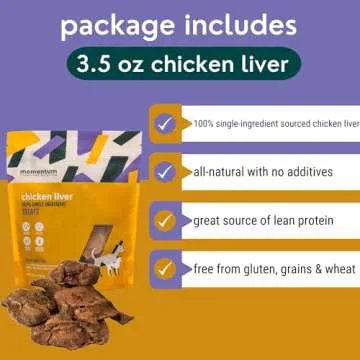 Momentum Carnivore Nutrition Chicken Liver Treats for Pets