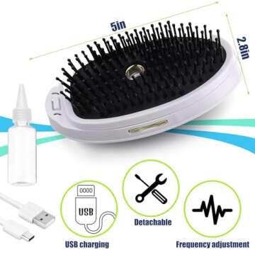 Vodolo 3-in-1 Rechargeable Steamy Cat Grooming Tool - Defur Comb, Spray Massage, Self-Cleaning Hair Brush with USB Port