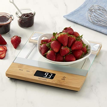 Precision Taylor Digital Kitchen Scale with Glass Surface