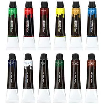 GOTIDEAL Acrylic Paint Set 12 Colors Non Toxic for All Ages