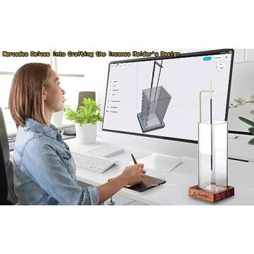 Goolan Incense Holder for Sticks [Anti-Ash Flying] with Removable Glass Ash Catcher No Mess Incense Burner