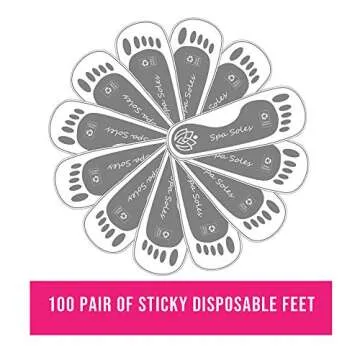 100 Pair Grey Disposable Adhesive Spray Tan Feet Protector Pads for Sunless Airbrush Tanning