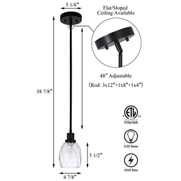 Modern Adjustable Pendant Light in Matte Black - XiNBEi