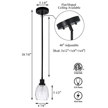 Modern Adjustable Pendant Light in Matte Black - XiNBEi