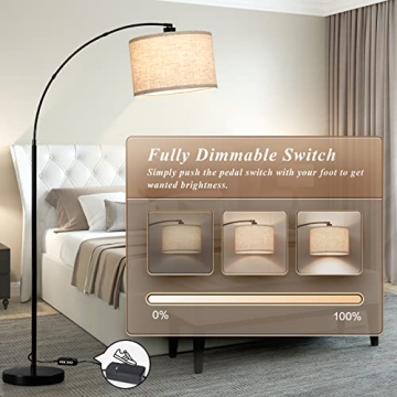 Luvkczc Modern Dimmable Arc Floor Lamp for Living Room