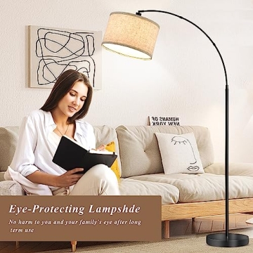 Luvkczc Modern Dimmable Arc Floor Lamp for Living Room