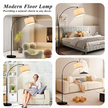 Luvkczc Modern Dimmable Arc Floor Lamp for Living Room